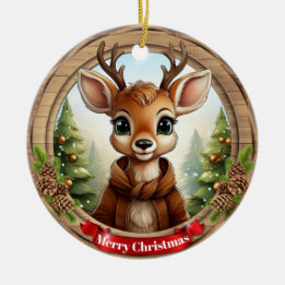 Deer Xmas Character Reindeer Animal Christmas  Cer Keramisch Ornament