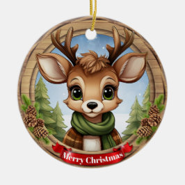 Deer Xmas Character Reindeer Animal Christmas Cer Keramisch Ornament