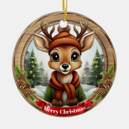 Deer Xmas Character Reindeer Animal Christmas  Cer Keramisch Ornament