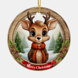 Deer Xmas Character Reindeer Animal Christmas Cer Keramisch Ornament