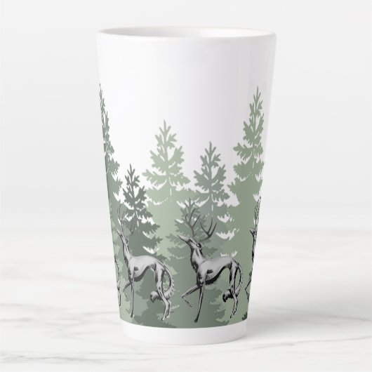 Deer Zoi Forêt Tall Latte Mug (Devant)