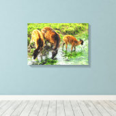 Deerdier Canvas Afdruk (Insitu (Houten vloer))