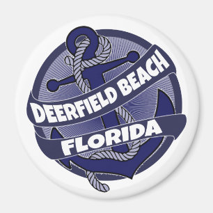 Deerfield Beach Florida anchor swirl magnet Magneet