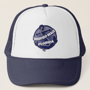 Deerfield Beach Florida anchor zwirl trucker hat Pet