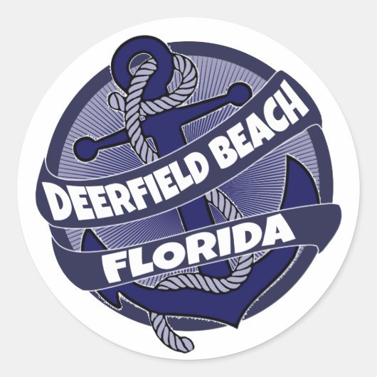 Deerfield Beach Florida autocollants à l'ancre (Devant)