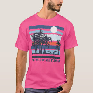 Deerfield Beach Florida Summer 80 s Beach S T-shirt