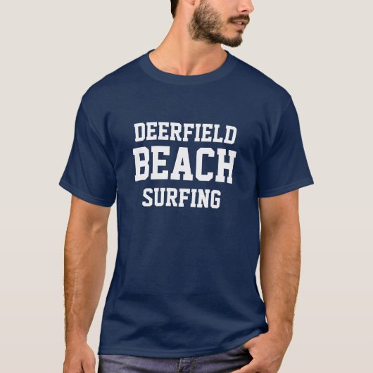 Deerfield Beach Florida Surfen T-shirt (Voorkant)