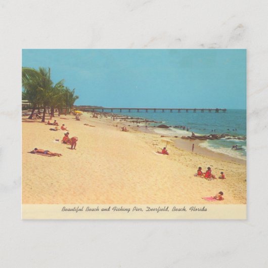 Deerfield Beach, strand van Florida Briefkaart (Voorkant)