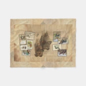 Deerhound vintage fleece deken (Voorkant (Horizontaal))