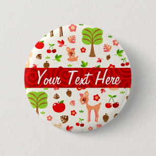 Deerie Forest Ronde Button 5,7 Cm