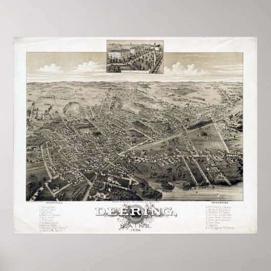 Deering, Maine 1886 Poster (Devant)
