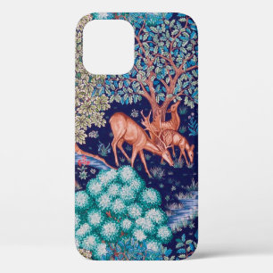 Deers in het bos, William Morris iPhone 12 Hoesje
