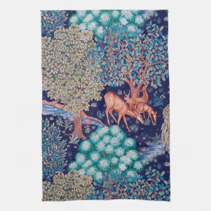 Deers in het bos, William Morris Theedoek