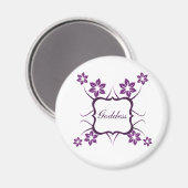 Déesse Aimant Floral, Violet foncé (Recto/Verso)