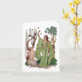 Déesse Carte pour notes du printemps (Fleur jaune)