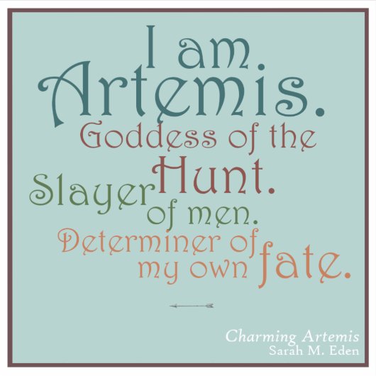 Déesse de la chasse autocollant (Devant)