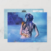 Déesse de la mer et carte postale de nuit (Devant / Derrière)