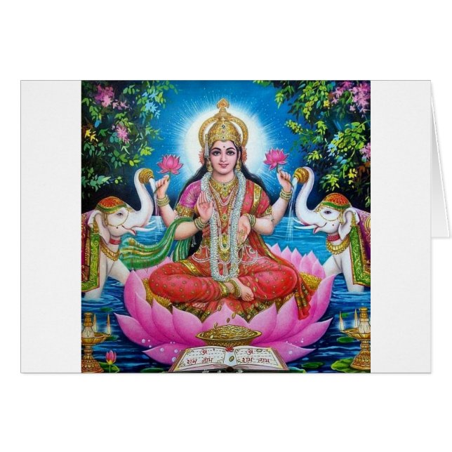 Déesse de Lakshmi de l'amour, de la prospérité, et (Devant horizontal)