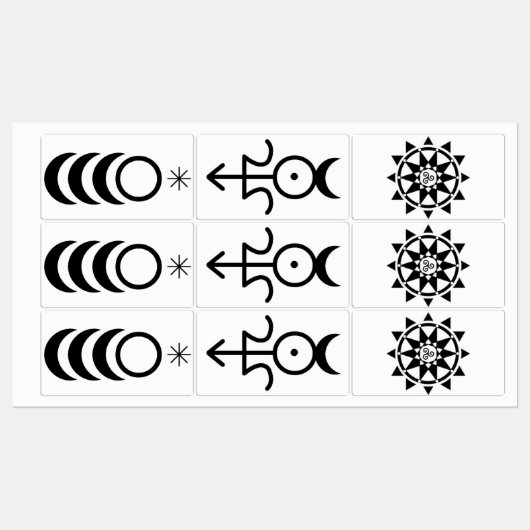 Déesse, Dieu et étiquettes du Temple (Feuille)