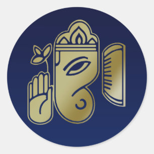 Déesse Ganesha - autocollant d'or