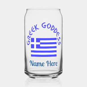 Déesse grecque et drapeau de la Grèce personnalisé