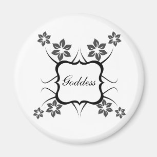 Déesse Magnet floral, gris foncé