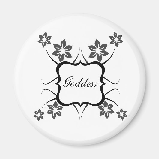 Déesse Magnet floral, gris foncé (Devant)