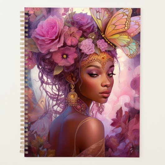 Déesse noire Art Imaginaire rose violet (Devant)