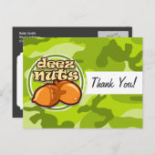 Deez Nuts; felgroene camo, camouflage Briefkaart (Voorkant / Achterkant)