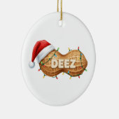 Deez Nuts,Funny Deez Nuts Christmas Peanut Keramisch Ornament (Rechts)