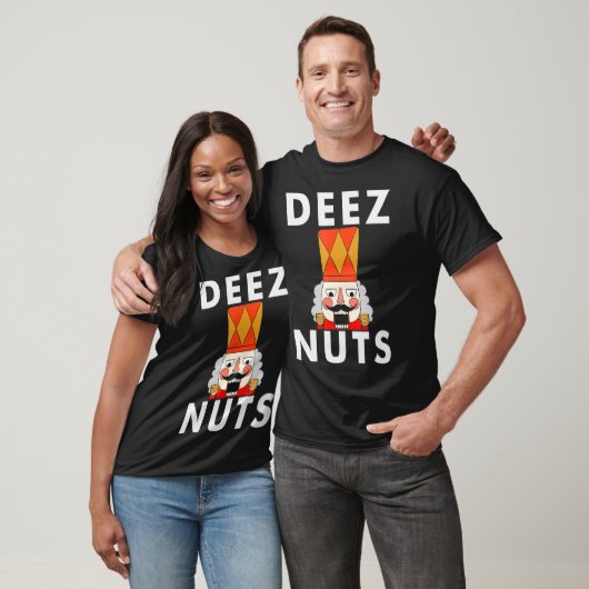Deez Nuts Funny Mannen met kerstkraker T-shirt (Unisex)