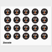 Deez Nuts Notenkraker Grappige Lelijke Kerst Trui Ronde Sticker (Vel)