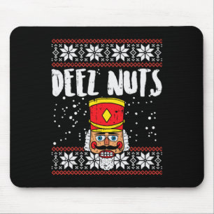 Deez Nuts Notenkraker Leuk Lelijk Kerst Meme Gift Muismat