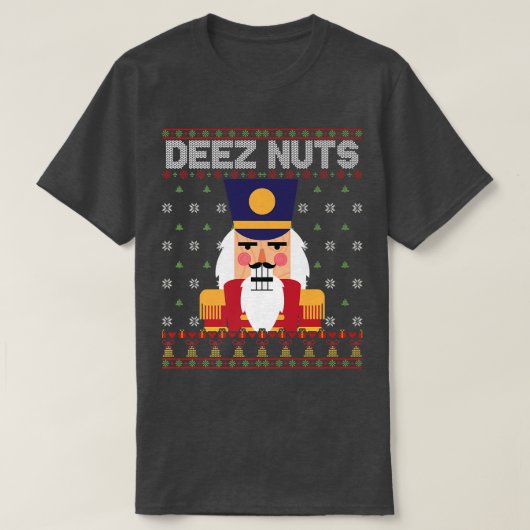 Deez Nuts Nutcracker Funny Ugly Christmas Sweat (Design devant)