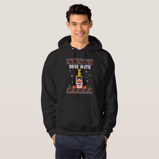 Deez Nuts Nutcracker Funny Ugly Christmas Sweat (Devant entier)