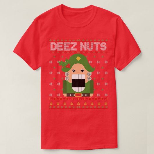 Deez Nuts Nutcracker Funny Ugly Christmas Sweat (Design devant)