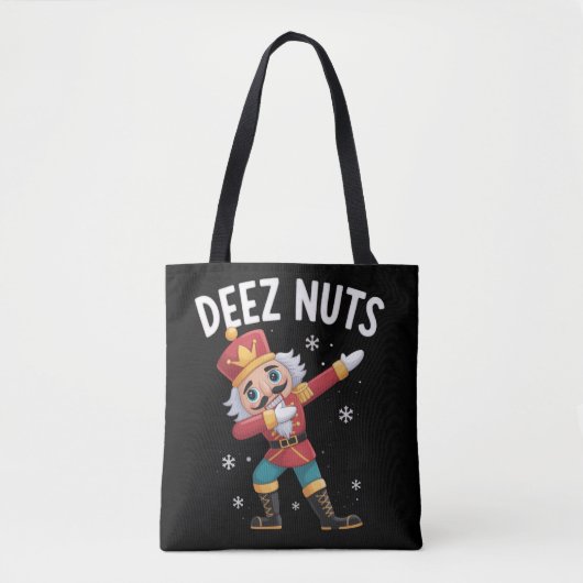 Deez Nuts Nutcracker Nut Funny Christmas  Draagtas (Voorkant)
