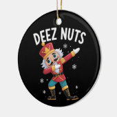 Deez Nuts Nutcracker Nut Funny Christmas Keramisch Ornament (Links)