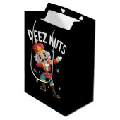 Deez Nuts Nutcracker Nut Funny Christmas Medium Cadeauzakje (Voorkant Gekanteld)