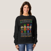 Deez Nuts Nutcracker Ugly Christmas Sweat Funny (Devant entier)