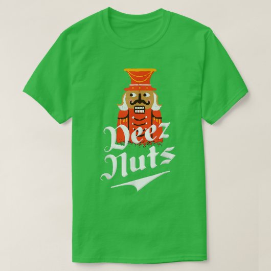 Deez Nuts Nutkraker Funny kerstpyjama's T-shirt (Design voorkant)