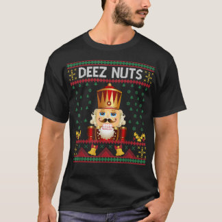 Deez Nuts Nutkraker Funny Ugly KerstSweater T-shirt
