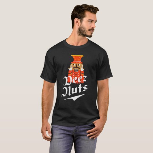 Deez Nuts Nutkraker Nut Mannen T-shirt (Voorkant volledig)