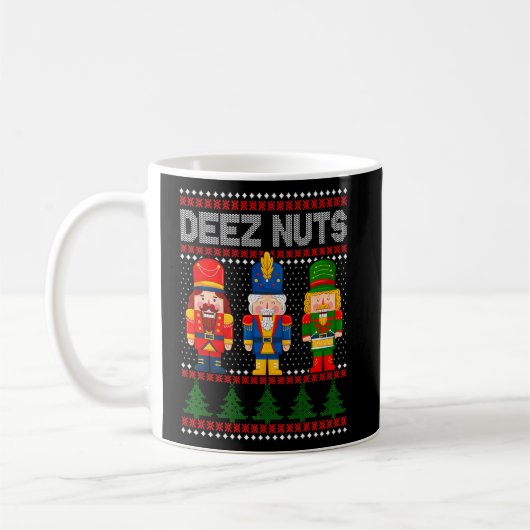 Deez Nuts Nutkraker Shirt Mannen Koffiemok (Links)