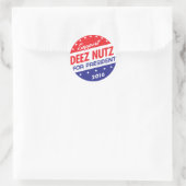 Deez Nuts voor President Ronde Sticker (Tas)