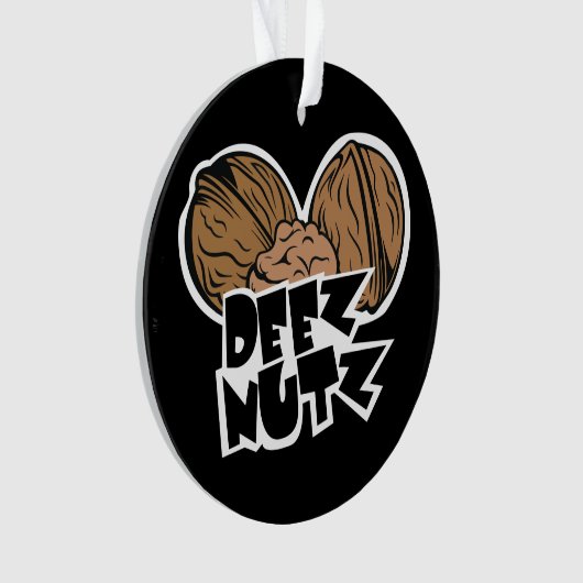 Deez Nutz Funny Illustratie Ornament (voorkant)