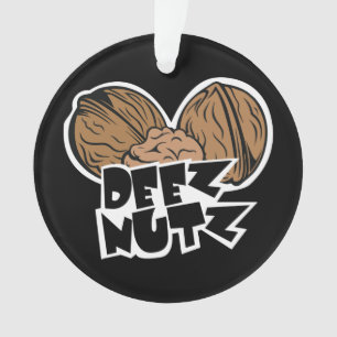Deez Nutz Funny Illustratie Ornament