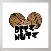 Deez Nutz Funny Illustratie Poster (Voorkant)