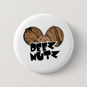 Deez Nutz Funny Illustratie Ronde Button 5,7 Cm (Voorkant)