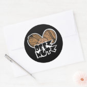 Deez Nutz Funny Illustratie Ronde Sticker (Envelop)